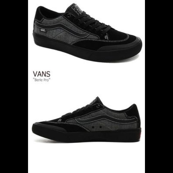 Vans Berle Pro (Croc) Black Suede Skateboard Shoes Mens Size 8 - Picture 8 of 14